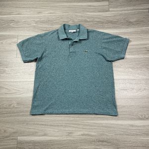 Lacoste Shirt Mens Large Green Classic Polo Casual Short Sleeve